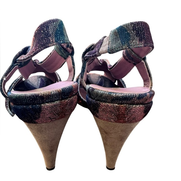Missoni Open Toe Sparkle Sandals Pumps - Picture 6 of 13